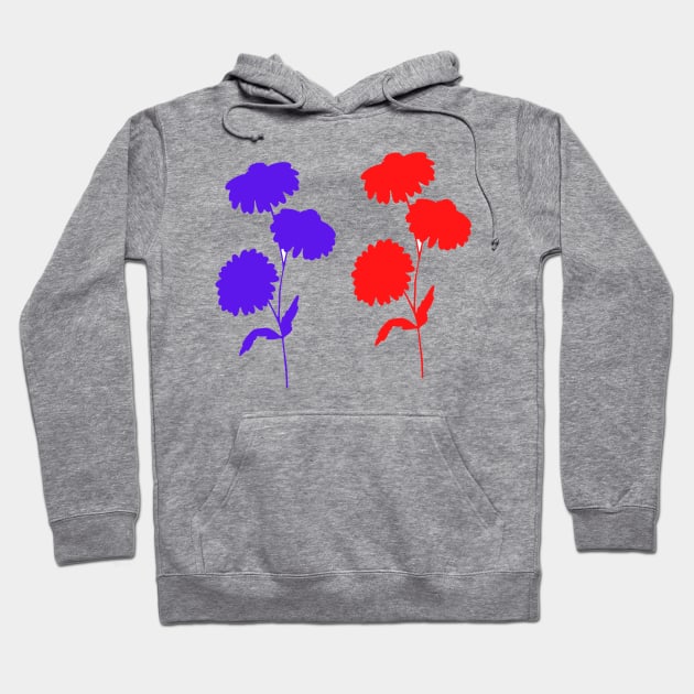 red blue flower texture Hoodie by Artistic_st